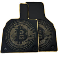 Leather Floor Mats for Lamborghini Aventador with Bitcoin Sewing - AutoWin