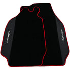 Leather Floor Mats for Porsche Classic 911 (1963-1989) with Red Trim - AutoWin