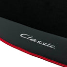 Leather Floor Mats for Porsche Classic 911 (1963-1989) with Red Trim - AutoWin