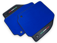 Blue Floor Mats For Ferrari 458 Spider 2012-2015 Carbon Fiber Leather | Italian Edition - AutoWin
