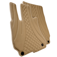 Beige Leather Floor Mats for Mercedes Benz S-Class W221 (2005-2013) Long Wheelbase - NO LOGO - AutoWin