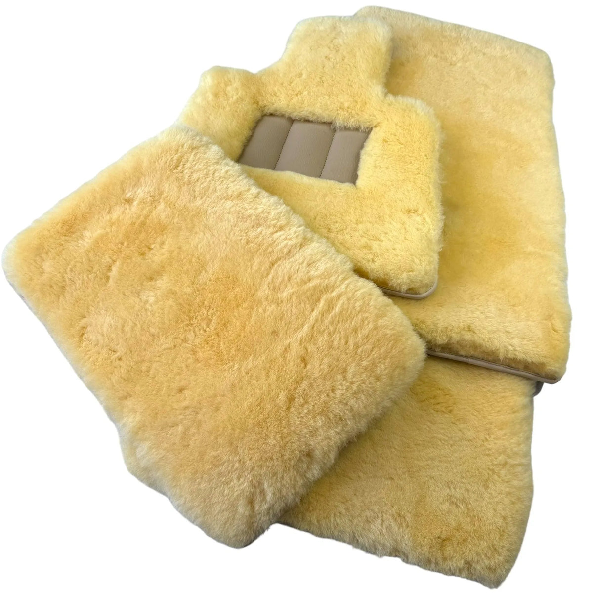 Natural Color Medical Sheepskin Floor Mats for Rolls Royce Ghost Series II (2021-2024) | Relugan