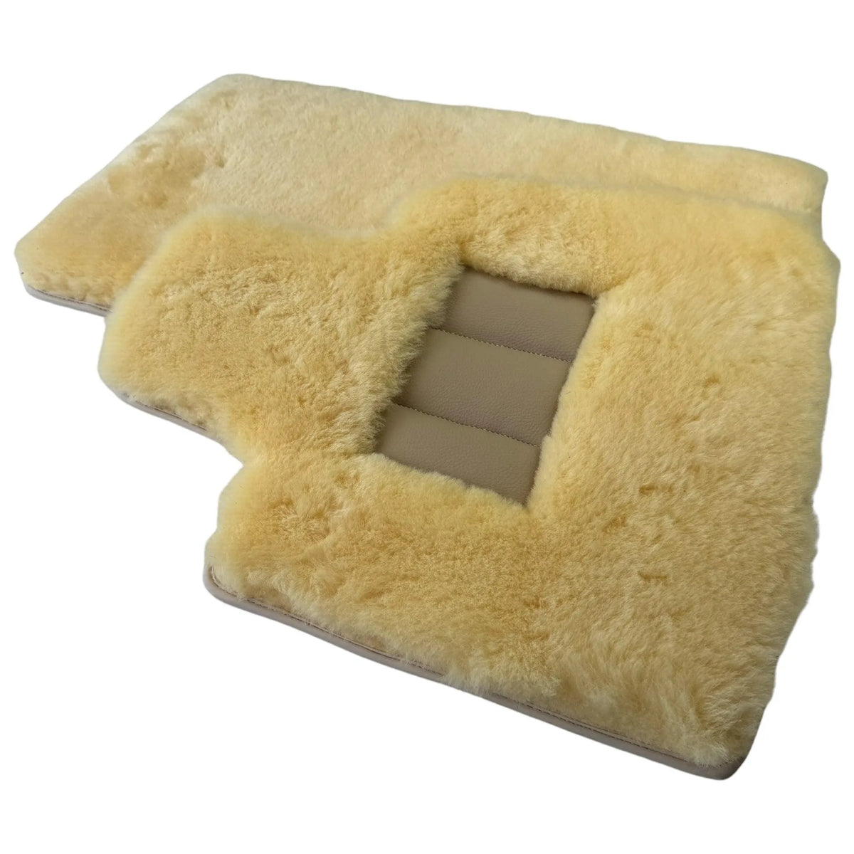Natural Color Medical Sheepskin Floor Mats for Rolls Royce Ghost Series II (2021-2024) | Relugan