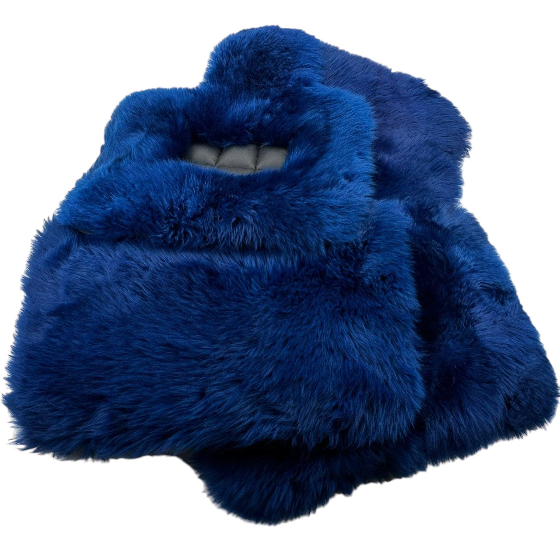 Navy Blue Sheepskin Floor Mats for Rolls Royce Spectre (2023-2024) | ER56 Design - AutoWin