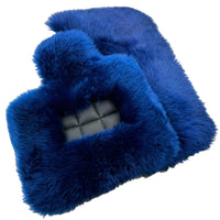 Navy Blue Sheepskin Floor Mats for Rolls Royce Wraith (2013–2023) | ER56 Design - AutoWin