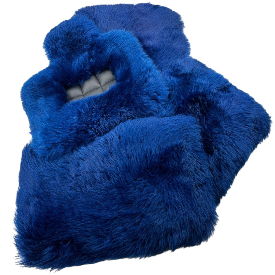 Navy Blue Sheepskin Floor Mats for Rolls Royce Wraith (2013–2023) | ER56 Design - AutoWin