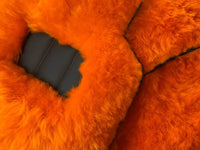 Orange Sheepskin Floor Mats For Bentley Bentayga Er56 Design Brand - AutoWin