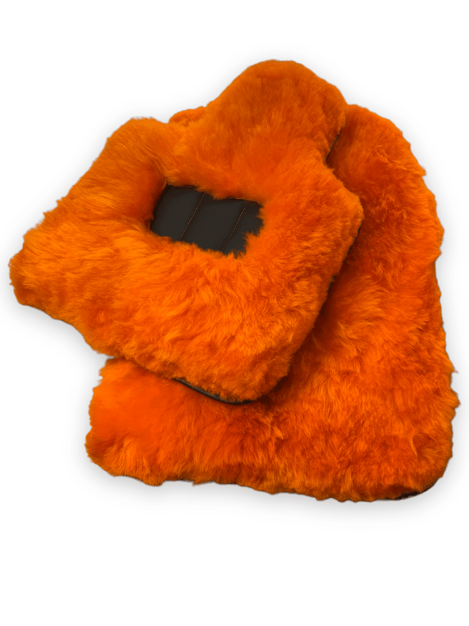 Orange Sheepskin Floor Mats For Rolls Royce Spectre (2023-2024) Er56 Design Brand - AutoWin