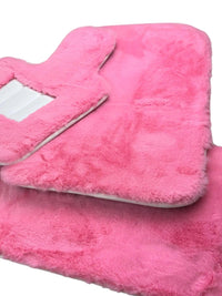Pink Sheepskin Floor Mats For Bentley Bentayga Er56 Design Brand - AutoWin