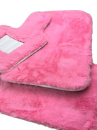 Pink Sheepskin Floor Mats For Rolls Royce Phantom 2003–2016 Er56 Design Brand - AutoWin