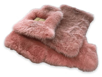 Pink Sheepskin Floor Mats for Rolls Royce Phantom VIII (2017-2024) ER56 Design Brand - AutoWin