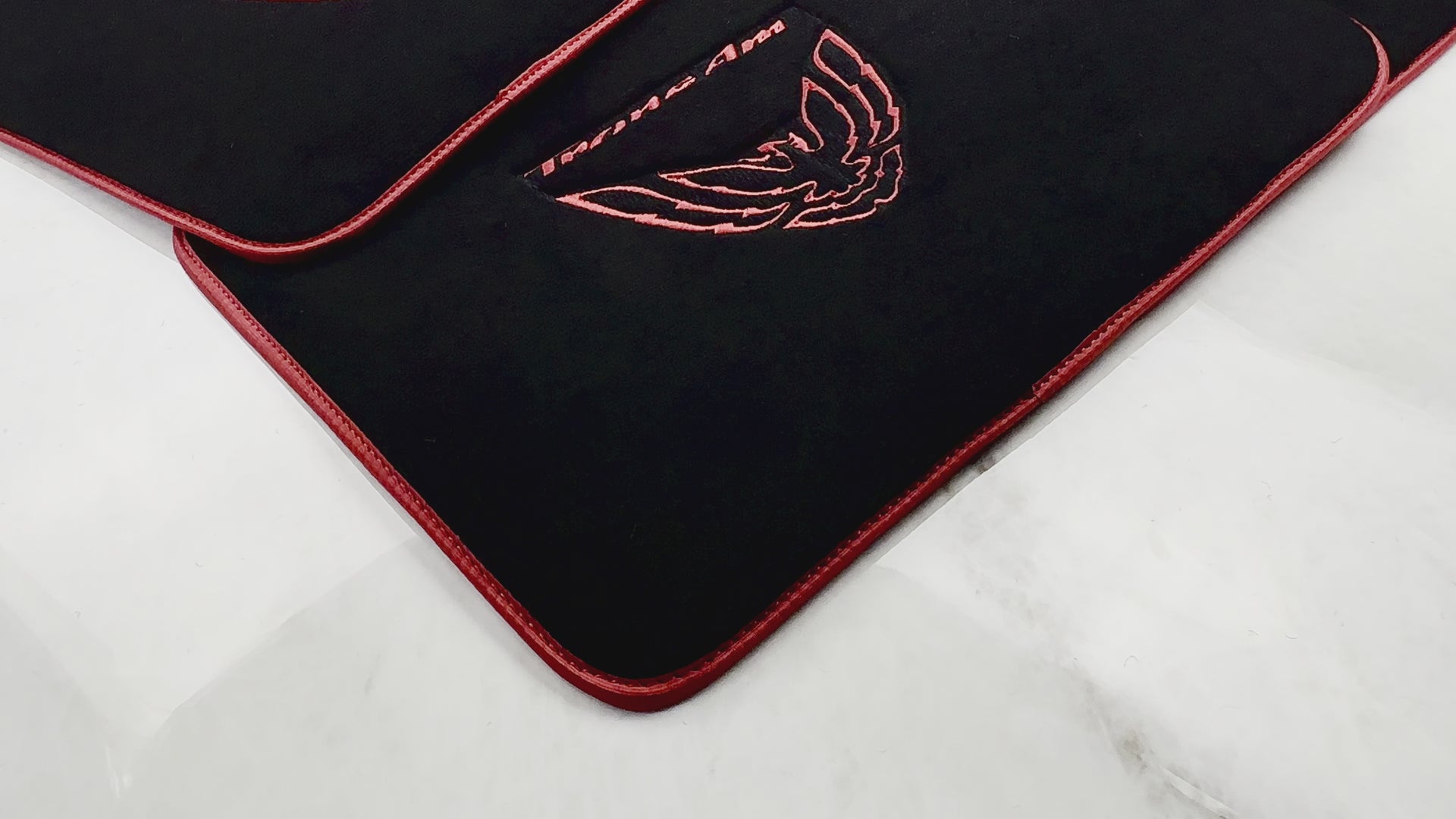 Black Floor Mats Red Trim for Pontiac FireBird (1993-2002) Trans Am - AutoWin