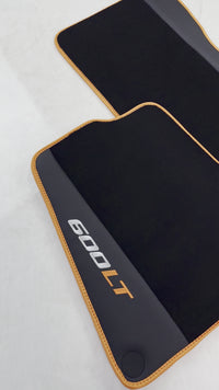 Black Floor Mats for McLaren 600 LT (2018-2020) With Alcantara Leather