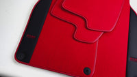 Tapis de voiture rouges pour Porsche Panamera (2009-2016) en cuir