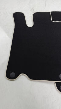 Tapis de voiture noirs pour Mercedes-Benz SL-Class R230 (2001-2012) avec bord beige
