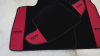 Black Floor Mats for Bentley Continental GT (2003–2011) with Red Leather | ER56 Design