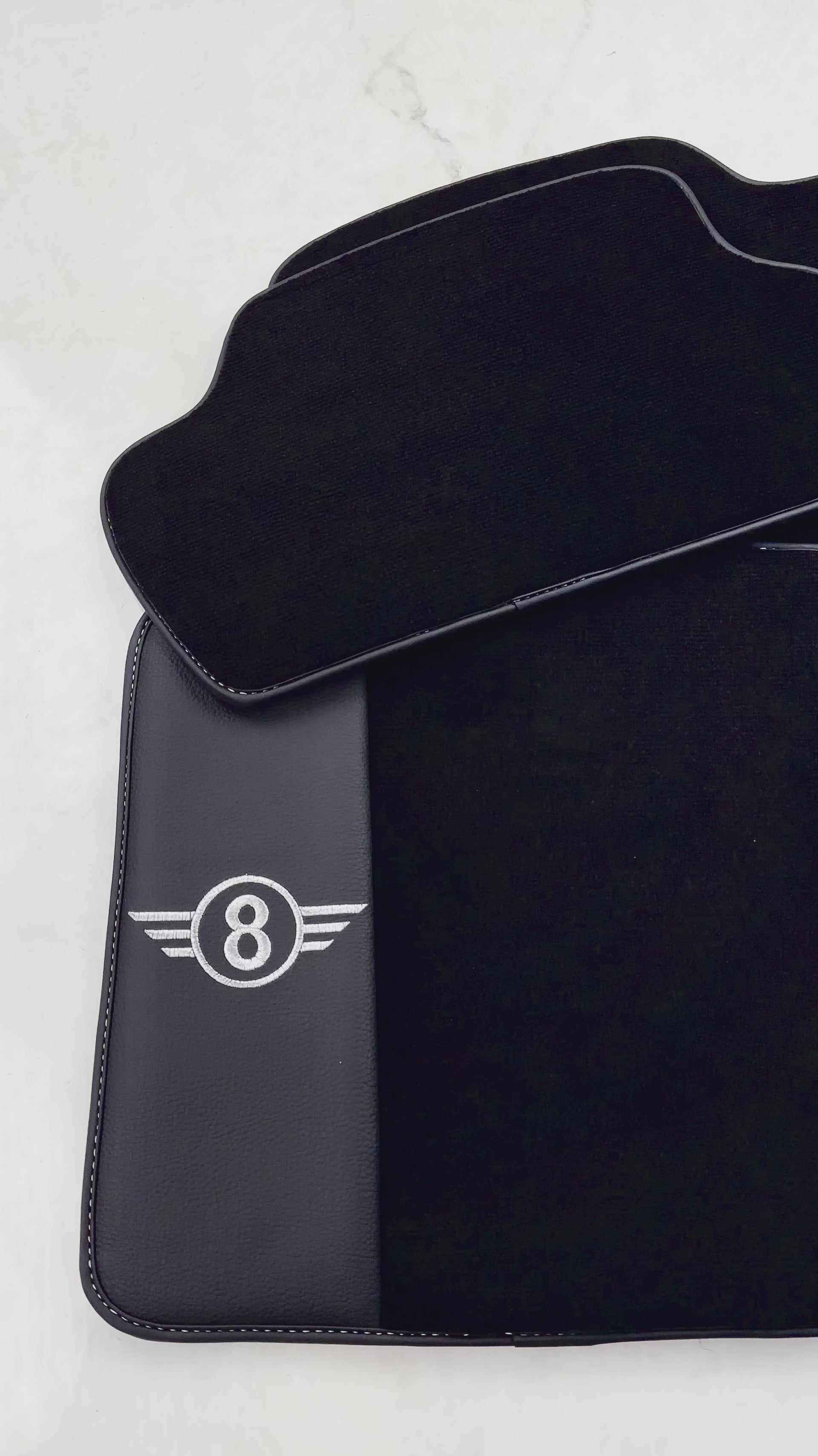 Tapis de voiture noirs pour Mini Cooper F56 (2013-2022) en cuir - AutoWin