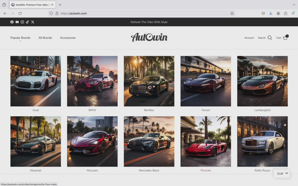 Personnalisez vos tapis de sol Porsche