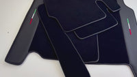 Tapis de voiture noirs pour Ferrari 456 (1992-2003) Édition italienne avec cuir