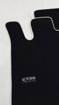 Tapis de voiture noirs pour Mercedes-Benz SL-Class R230 (2001-2012) bord beige | Design ER56