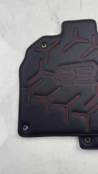 Tapis de voiture en cuir noir pour Lamborghini Aventador SVJ 63 Edition