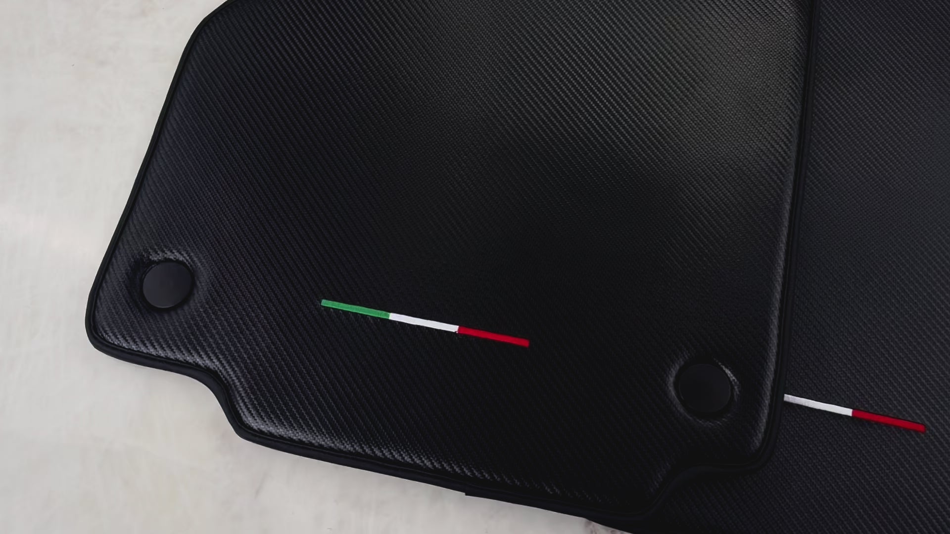 Fußmatten für Ferrari 458 Spider 2012-2015 Kohlefaser-Leder Autowin Marke Italian Edition - AutoWin