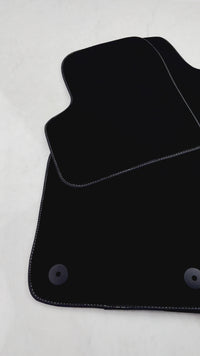 Black Floor Mats for Fiat 500 (2013-2015) Automatic | Black Trim