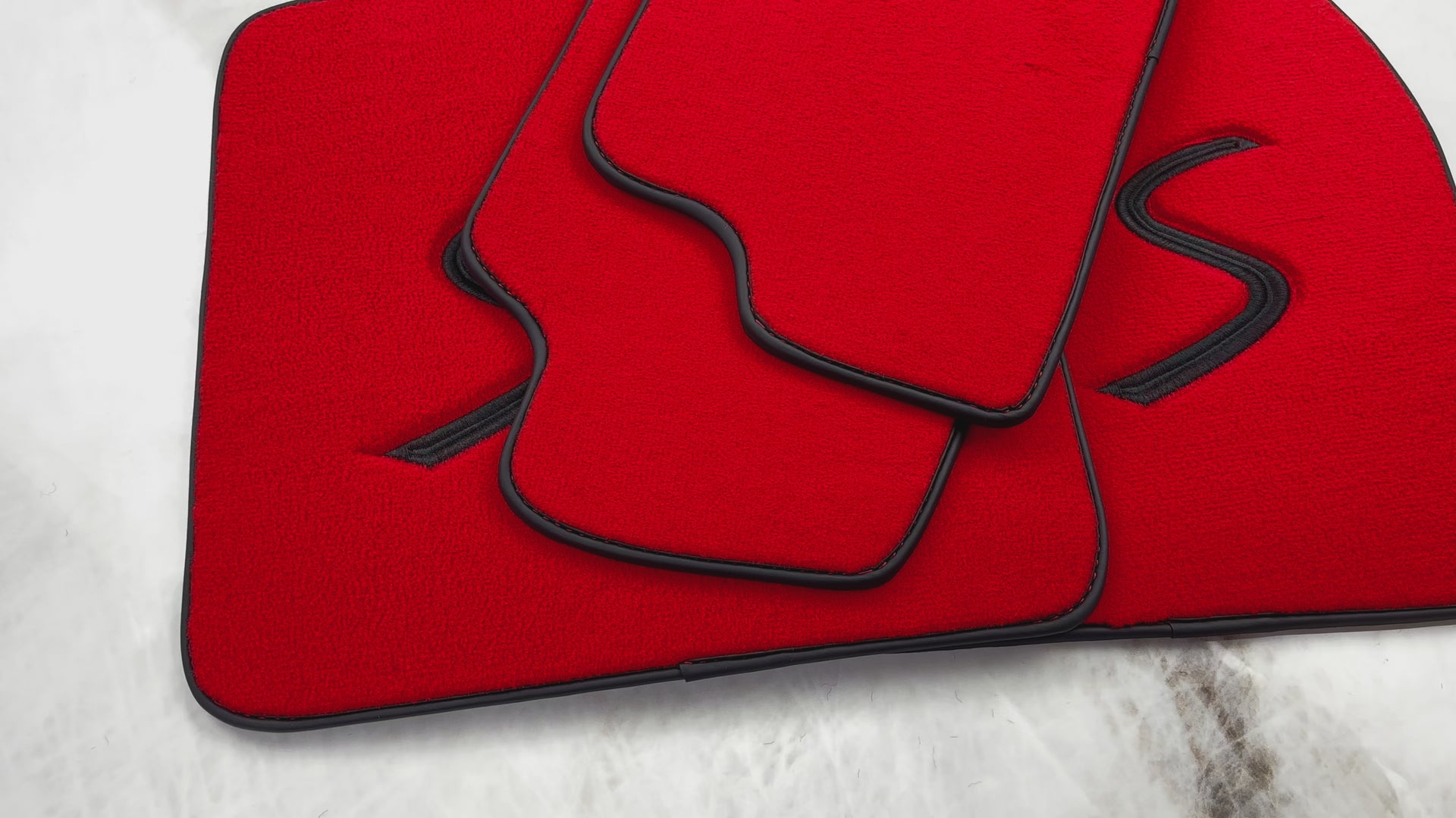 Rote Fußmatten für Mini Cooper / One R53 (2001–2007) Cooper S - AutoWin