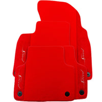 Red Floor Mats For Bentley Bentayga (2015-2023) with Alcantara Leather - AutoWin