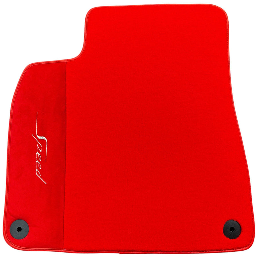 Red Floor Mats For Bentley Bentayga (2015-2023) with Alcantara Leather - AutoWin