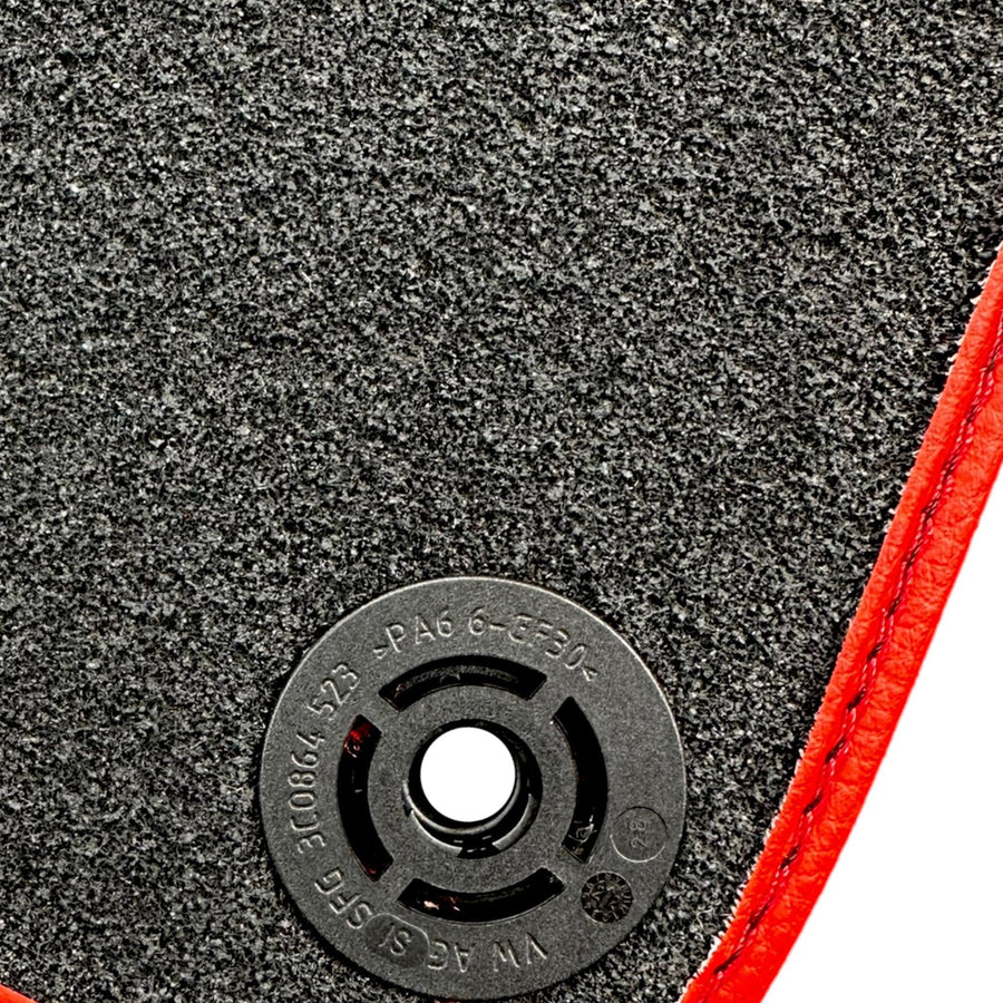 Red Floor Mats For Bentley Bentayga (2015-2023) with Alcantara Leather - AutoWin