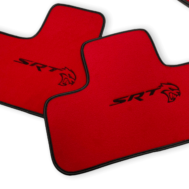 Red Floor Mats For Dodge Charger SRT 2015-2024 - AutoWin