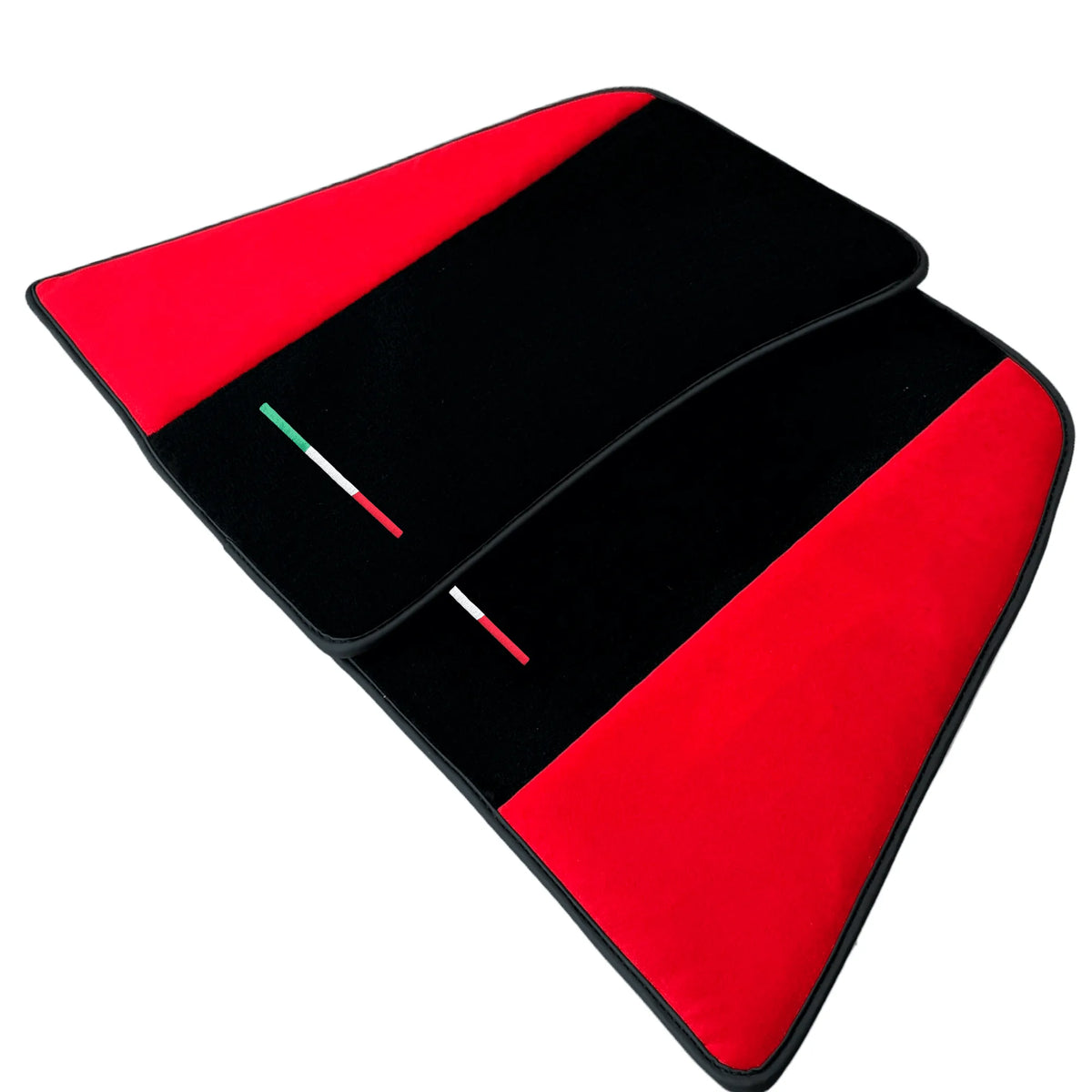 Red Floor Mats for Ferrari 296 GTS (2022-2027) with Alcantara Leather - AutoWin