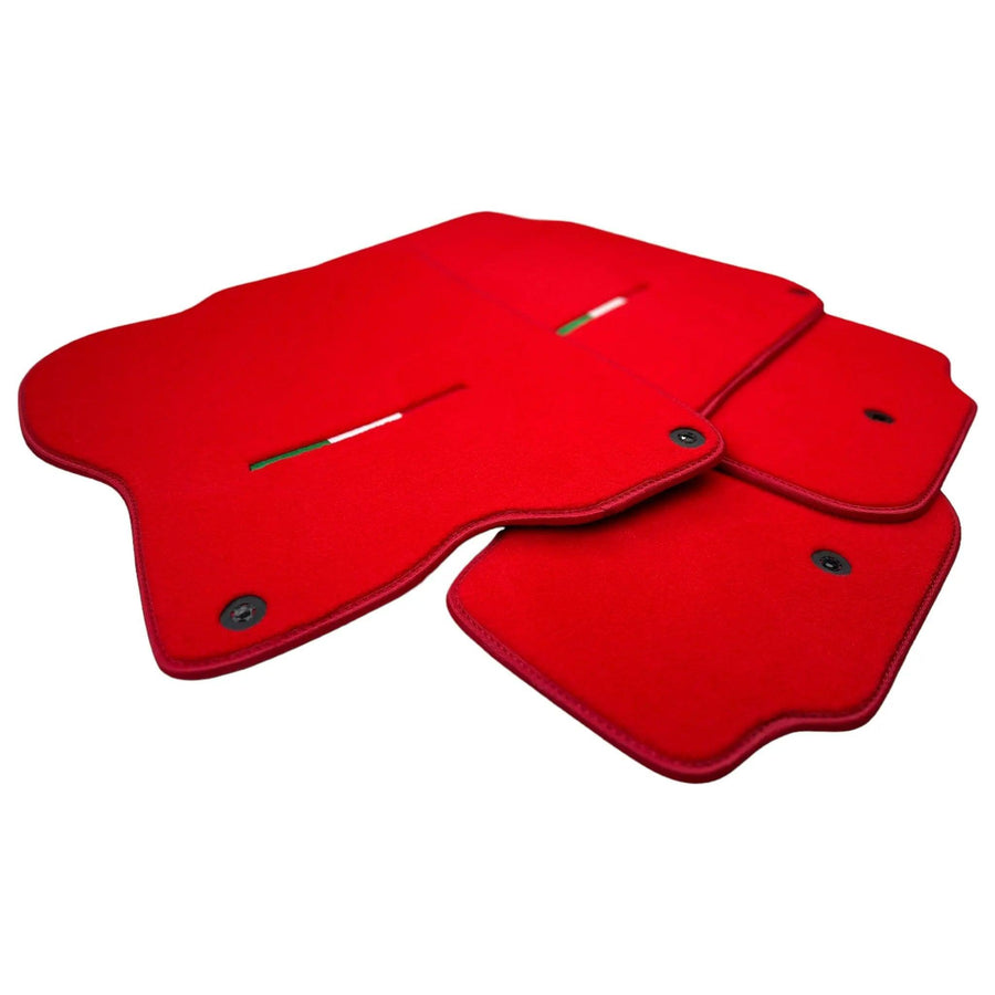 Red Floor Mats for Ferrari GTC4 Lusso (2016-2023) | Premium Quality