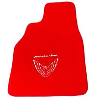 Red Floor Mats for Pontiac FireBird (1993-2002) with Trans Am Logo - AutoWin