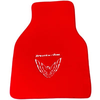 Red Floor Mats for Pontiac FireBird (1993-2002) with Trans Am Logo - AutoWin