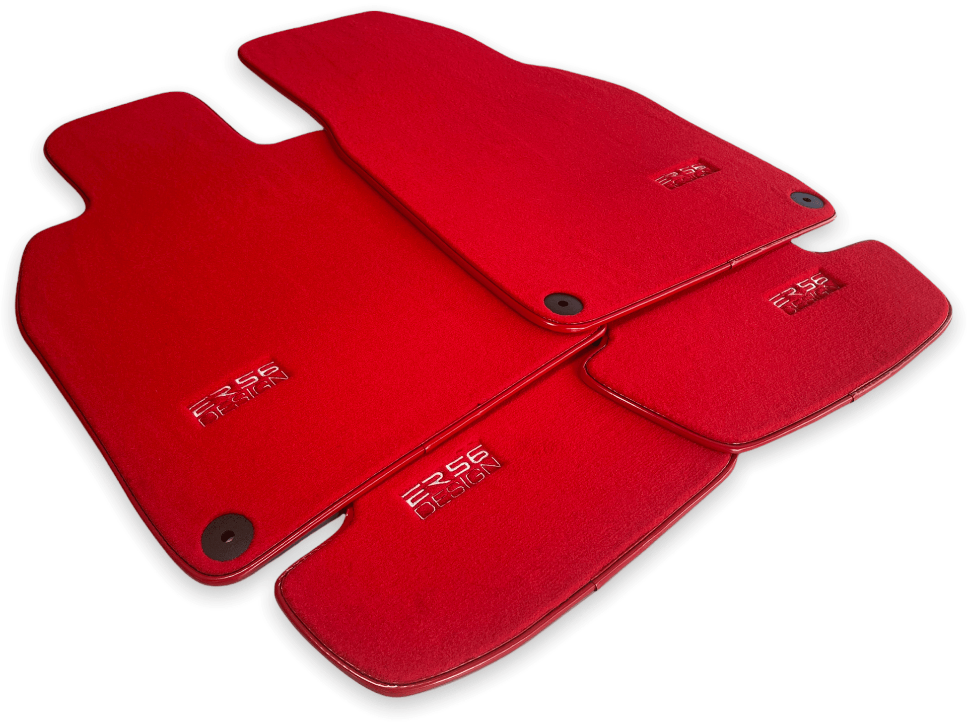 Red Floor Mats for Porsche Taycan (2019-2023) | ER56 Design - AutoWin