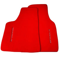 Red Floor Mats For Tesla Model S (2012-2023) with Red Trim - AutoWin