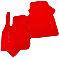 Red Floor Mats for Tesla Model Y (2020-2023) with Red Trim - AutoWin