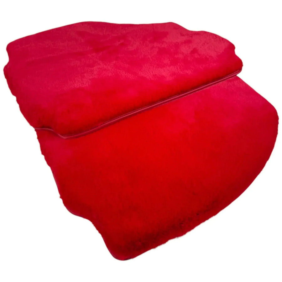 Red Sheepskin Floor Mats for Ferrari 458 Spider (2012-2015)