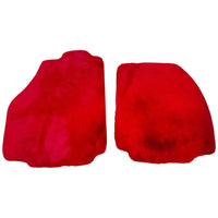 Red Sheepskin Floor Mats for Ferrari 488 Spider (2016-2022)