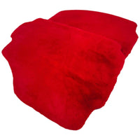 Red Sheepskin Floor Mats for Ferrari 488 Spider (2016-2022)