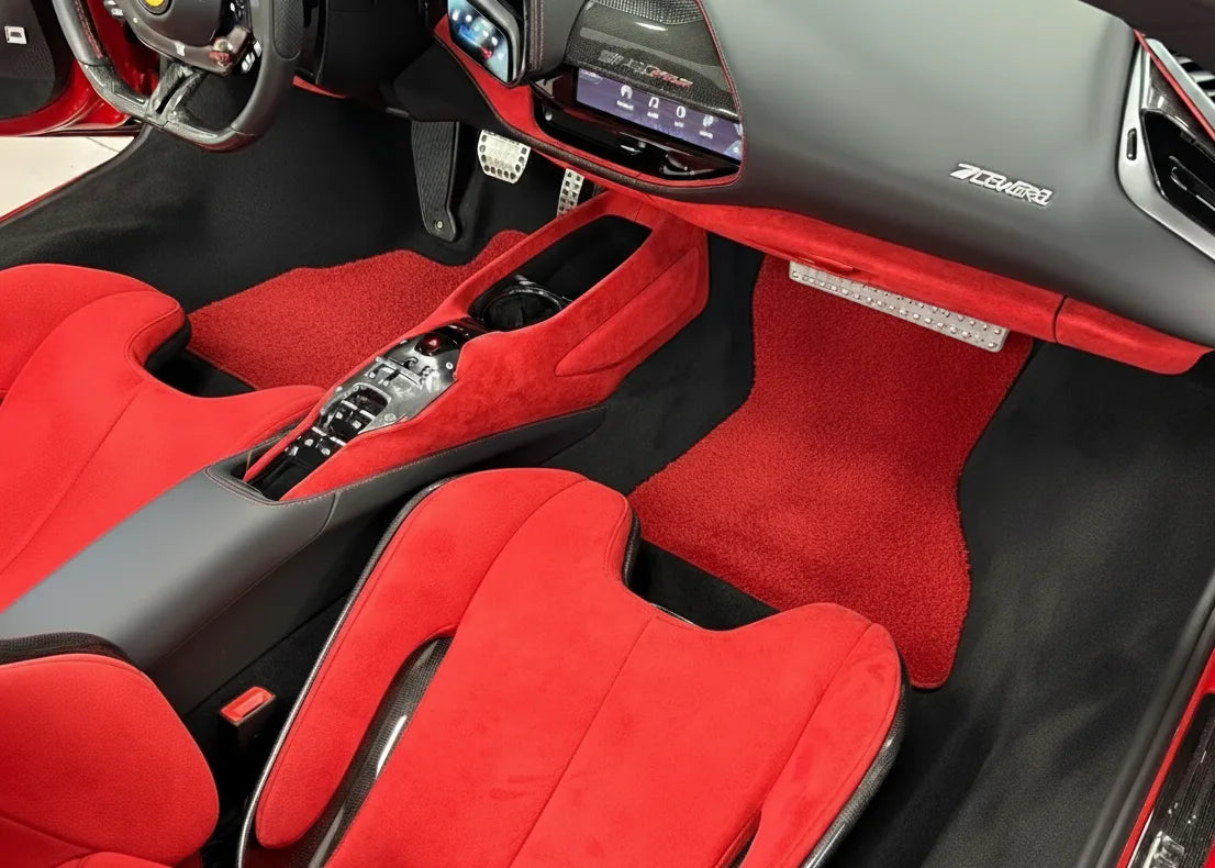 Interior look of floor mats for Ferrari SF90 Stradale (2019-2024)