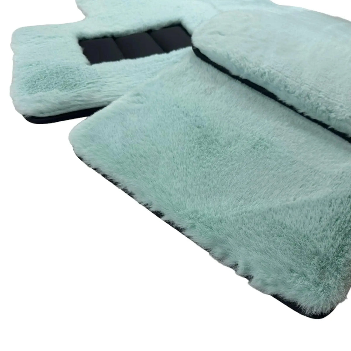 Tiff Blue Sheepskin Floor Mats For Rolls Royce Ghost Series II (2021-2024) ER56 Design Brand