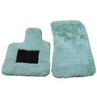 Tiffany Blue Sheepskin Floor Mats For Bentley Flying Spur (2005-2013) Er56 Design Brand - AutoWin