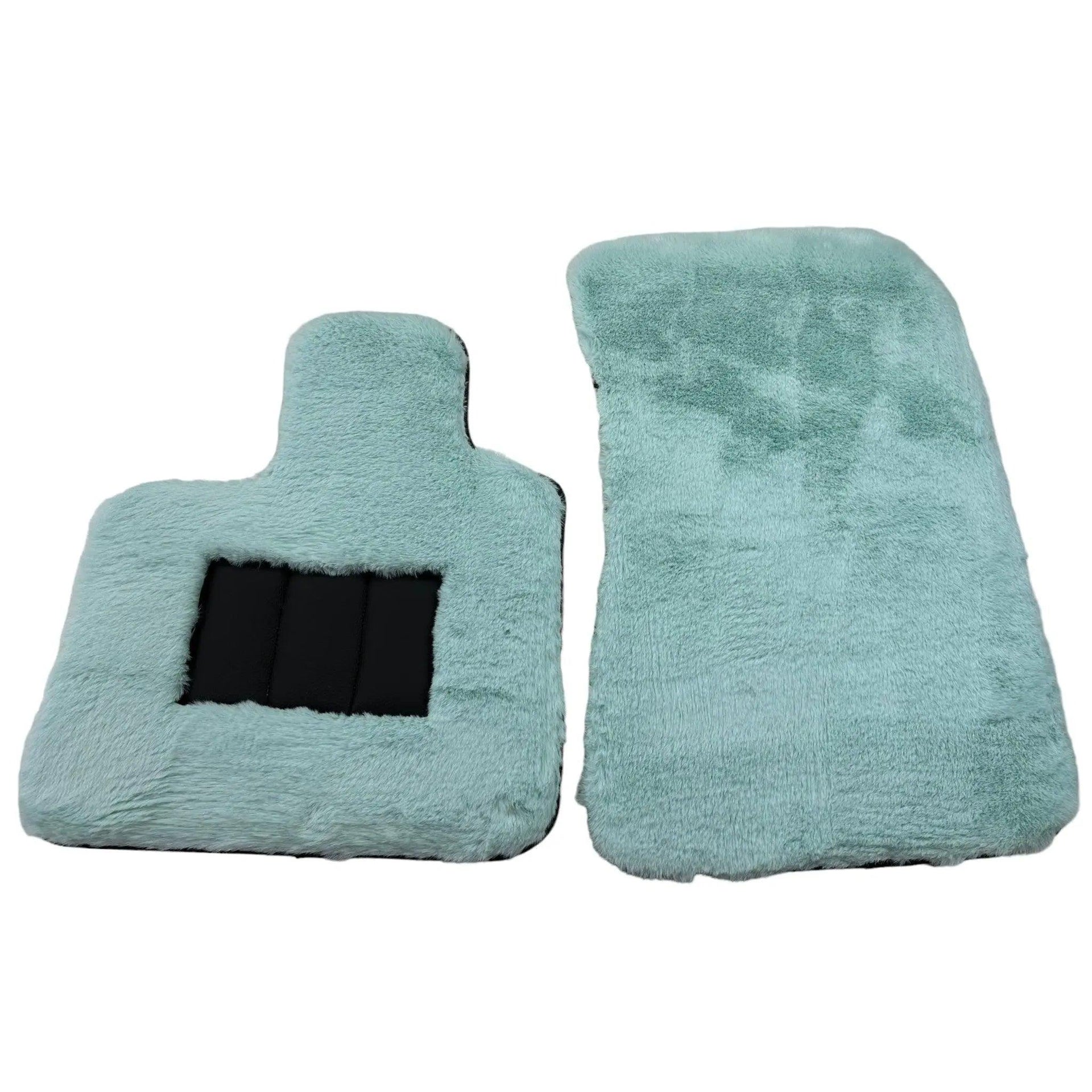 Tiffany Blue Sheepskin Floor Mats For Rolls Royce Phantom Drophead Coupe 2007–2016 Er56 Design Brand - AutoWin