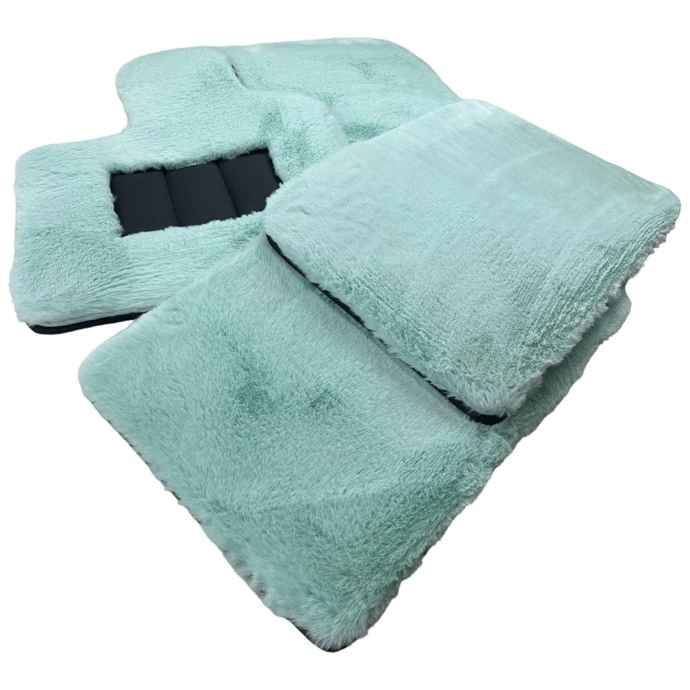 Tiffany Blue Sheepskin Floor Mats For Rolls Royce Shadow 1965-1977 - AutoWin