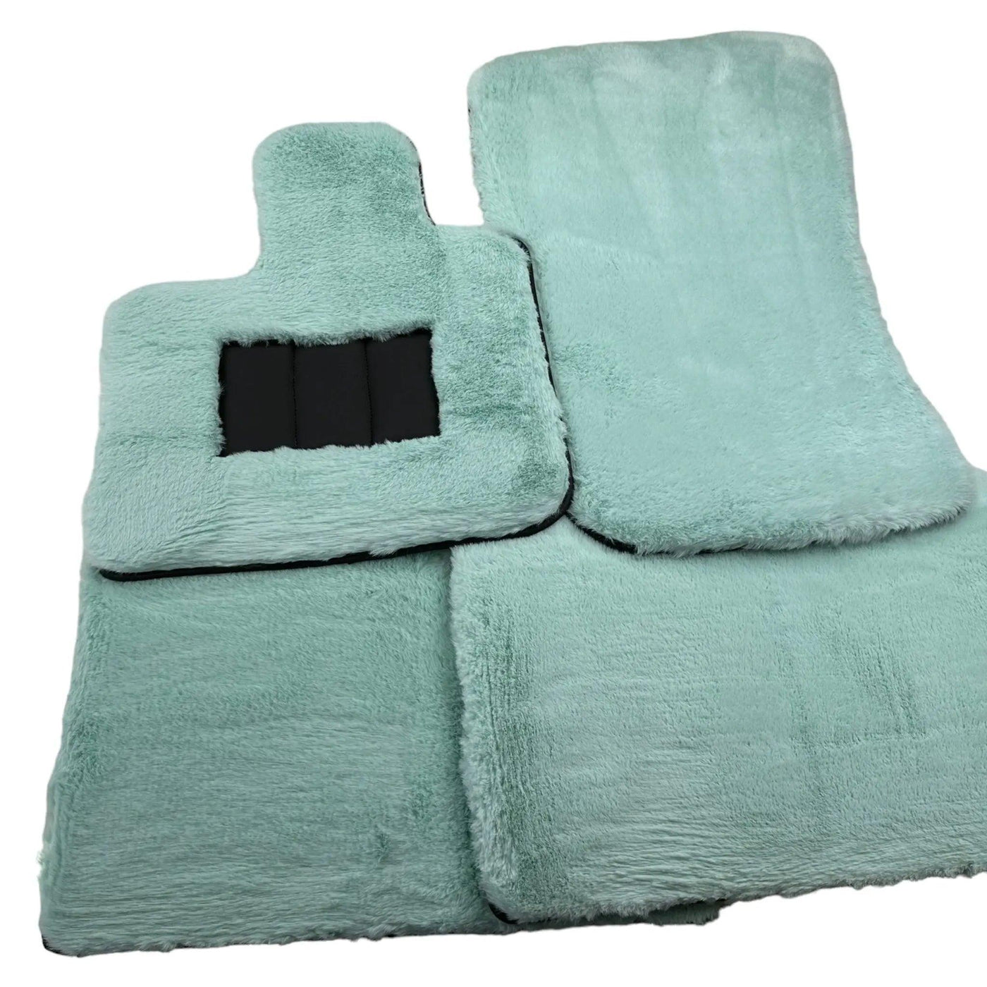 Tiffany Blue Sheepskin Floor Mats For Rolls Royce Spectre (2023-2024) ER56 Design Brand - AutoWin