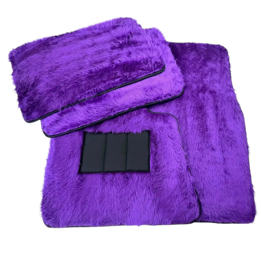 Tapis de sol en peau de mouton violet pour Rolls-Royce Phantom VIII (2017-2024) - AutoWin