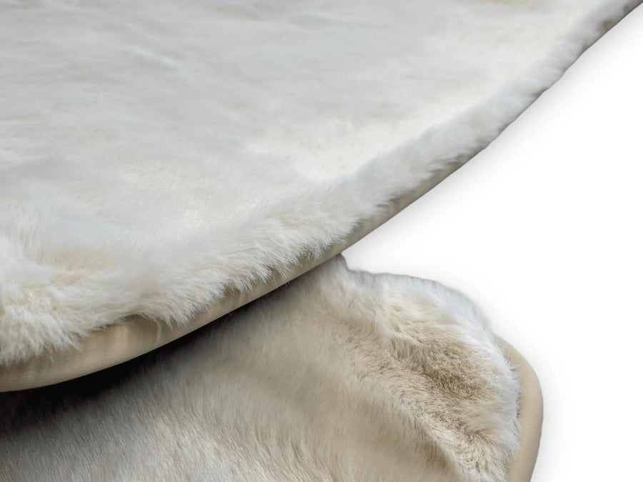 White Sheepskin Floor Mats For Bentley Bentayga Er56 Design Brand - AutoWin